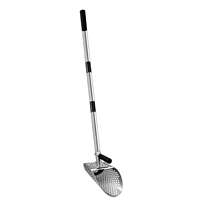 Pelle tamiseuse détachable en acier inoxydable, râteau tamiseur de sable, outils de prospection et de terrassement en métal, pelle de jardinage à tamisage, pelle à mailles pour jardin