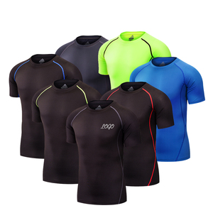 Camiseta de entrenamiento para hombre sin costuras de tacto suave para entrenamiento cruzado con mezcla de algodón de tacto suave - Product Image 2