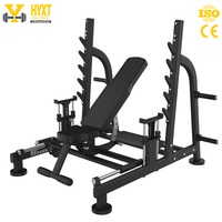 Banco de Pesas Multifuncional de Acero Ajustable para Levantamiento de Pesas, Plano, Inclinado y Declinado, Uso Comercial, Entrenador de Fuerza Duradero, 270 kg