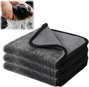 Toalla de Microfibra NOVISON para Lavado de Autos, Cuadrada, de Pelo Largo, Súper Absorbente, de Secado Rápido y Sin Pelusas - Product Image 4