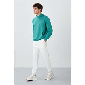 Pantalones Deportivos de Corte Estándar para Hombre con Superficie Texturizada en Color Blanco Hueso - 82156 - Ecru - Product Image 1