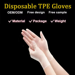 صنع حسب الطلب درجة غذائية عمل صديقة للبيئة صلبة Pe يد Tpe جودة عالية قفازات تقديم يمكن التخلص منها - Product Image 6