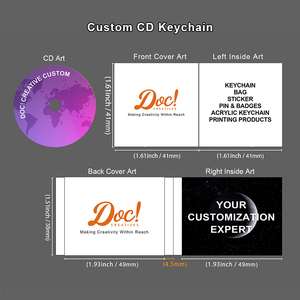 High Quality CD Keychain DVD <strong>Key</strong> Ring Custom Logo Acrylic Blank Mini <strong>Album</strong> Idol NFC CD Keychain - Product Image 6