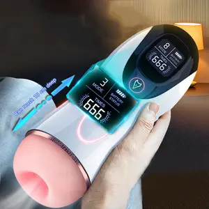 Automático Masculino Masturbador Cup Chupando Vibração Real Vagina Bolso Pussy Penis Oral Sex Machine Brinquedos Para Homem Adultos 18 +