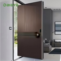 Puerta Pivotante de Eje Desplazado a Medida, con Giro Suave de 180 Grados, Panel Antideformación, Puerta de Entrada Principal para Villa