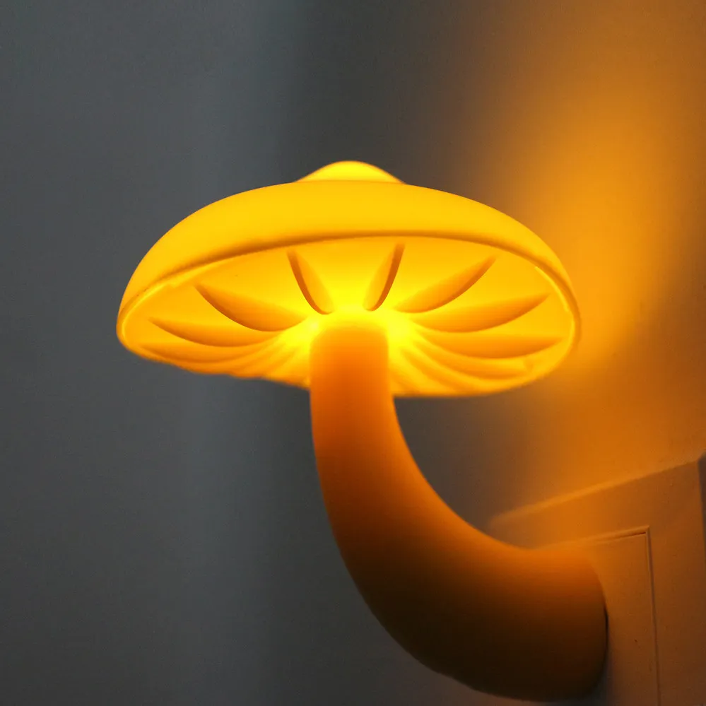 Mushroom LED Lamp Child Night Light Gift Baby Warm Lamp Illumination Lighting Sensor Wall Socket Light Room Bedroom Decor