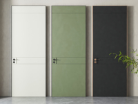 Porte en bois MDF minimaliste moderne pour l'intérieur résistant à l'humidité ignifuge pour la décoration de la cuisine, de l'hôtel et de la chambre à coucher.
