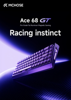 Clavier mécanique compact Ace68GT, best-seller, rétroéclairage RVB, étanche, anti-poussière, ergonomique pour PC, ordinateur portable, joueur