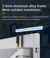 Panneau tactile industriel embarqué compatible avec le contrôle PLC, interrupteur frontal, petite taille pour l'automatisation de la production