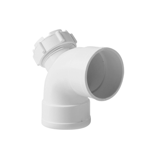 90 độ khuỷu tay với kiểm tra Bìa PVC thoát nước phụ kiện đường ống dẫn nước khuỷu tay - Product Image 1