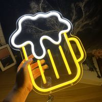 Enseignes néon personnalisées pour bière, avec transformateur dimmable, enseigne lumineuse néon pour bar, décoration murale pour bar à domicile, bar des hommes, pub, bistrot, enseigne néon Joyeux Anniversaire