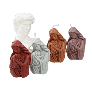 <span class=keywords><strong>Molde</strong></span> de <span class=keywords><strong>silicona</strong></span> para velas con escultura 3D de la Virgen María, regalo del Día de la Madre directo de fábrica, para velas con forma de bebé. - Product Image 2