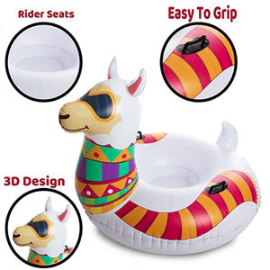 Bouée gonflable Waterhan en PVC en forme de lamas, tractable, pliable, équipement d'hiver sécurisé, emballée pour les jeux d'enfants en extérieur en famille - Product Image 6