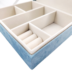 New Arrival PU da hình chữ nhật vòng Vòng cổ trang sức Bộ Quà Tặng Bao bì hộp đồ trang sức sang trọng lưu trữ hộp với khóa kim loại - Product Image 5