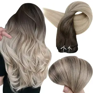 Groothandel 100% Real Remy Naadloze Clip In Cuticula Uitgelijnd Menselijk Haar Clip In Hair Extension