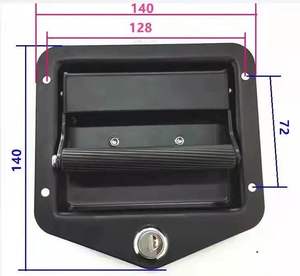 ट्रेलर दरवाजा ताला स्टेनलेस स्टील 304 चप्पू कुंडी परिपत्र कुंडी कवर स्लैम कुंडी - Product Image 5