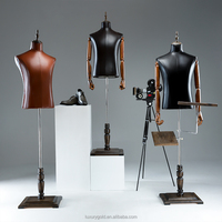 Mannequin masculin haut de gamme en cuir PU, buste masculin, mannequin pour costume, robe de cérémonie, avec support pour pantalon