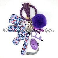 7/8/9/10/11/12 pièces bricolage personnalisé anneau Bracelet femmes enfants auto-défense porte-clés accessoires Bracelet porte-clés auto-défense ensemble