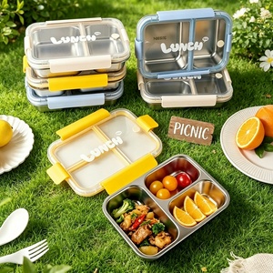 Boîte à lunch monocouche avec grille de chauffage micro-ondes, grande capacité, pour employés de bureau, avec couverts, boîte à lunch hermétique - Product Image 2