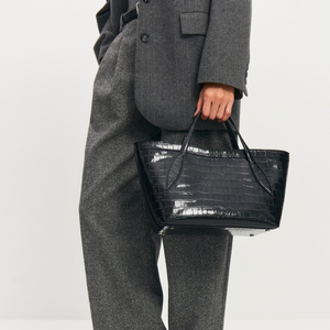 Nouveau sac fourre-tout tendance coréen sac à main et porte-monnaie pour femmes en cuir PU <span class=keywords><strong>croco</strong></span> solide - Product Image 1