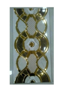 Giá Tốt Kính <span class=keywords><strong>3d</strong></span> Nghệ Thuật Dập Nổi Trang Trí Tường Nội Thất Phim Hoạt Hình Vàng Bạc 30X60 Gốm Trang Trí Thứ Ba Bắn Tường Gạch - Product Image 2