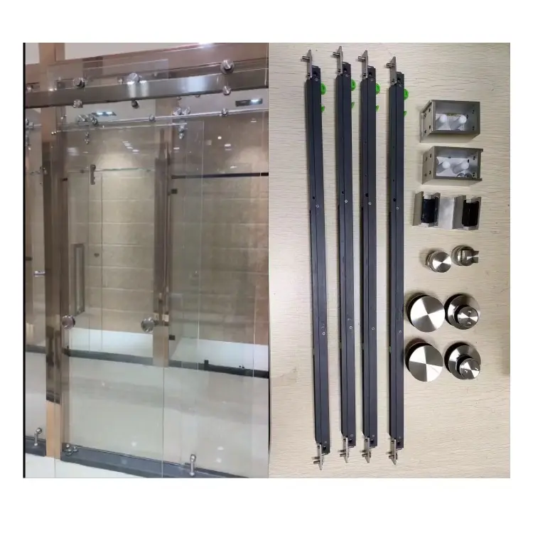 Роликовая система раздвижные стеклянные двери оборудование Раздвижные душевые двери