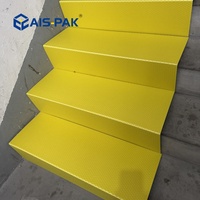 Planche de protection temporaire pour marches d'escalier en PP recyclable avec couche de bulles