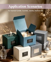 Boîte rigide en marbre de luxe léger, écologique et réutilisable, pour teinture halo à l'encre, aromathérapie, beauté, maquillage, cadeau, support