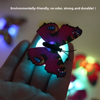 Autocollant mural papillon 3D LED, lumière de nuit colorée, auto-adhésif, décoration de la maison pour chambre d'enfant, chambre à coucher, mariage, fête d'anniversaire