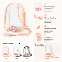 Sac bandoulière mini transparent en PVC à forme arquée, avec sangle réglable, fermeture éclair fluide, forme stable, approuvé pour les stades, pour femmes, OEM, vente en gros