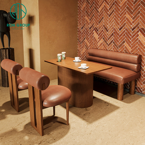Tavoli da pranzo e sedie ristorante set di mobili commerciali moderna Coffee Shop panca posti a sedere per gelateria - Product Image 1