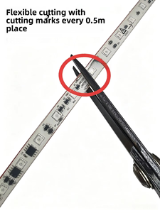 220V <b>RGB</b> LED Strip Light 5050 60LEDs/m IP65 Waterproof Outdoor Flexible Tape Driver-Free Direct Plug for Garden Patio Decor - Product Image 4