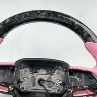 Accessoires de voiture pour Dodge Charger Challenger Hellcat Charger Challenger SRT RT Volant en fibre de carbone forgée rose