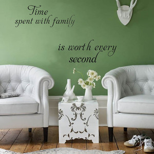 Thời Gian Dành Cho Gia Đình Đáng Giá Mỗi Giây Đề Can Dán Tường Trích Dẫn Nghệ Thuật Miếng Dán Có Thể Tháo Rời Đề Can Dán Tường Tự Làm Gia Đình Trang Trí Phòng - Product Image 2