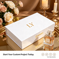Boîte à parfum magnétique de luxe avec insert en éponge pour l'emballage de sérum de soin de la peau, boîte cadeau cosmétique personnalisée