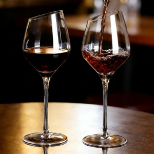 Gobelet en verre noir biseauté soufflé à la bouche, verres à vin rouge et blanc pour flûtes, cristal sans plomb, écologique, long pied - Product Image 5