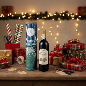 Boîte à vin cylindrique avec couvercle <span class=keywords><strong>en</strong></span> liège <span class=keywords><strong>en</strong></span> bois, cadeau écologique pour l'alcool, conteneur personnalisé pour bouteille de vin, tube <span class=keywords><strong>en</strong></span> papier pour cadeaux de mariage - Product Image 1