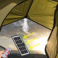 Ampoule Solaire LED 7W pour Entrepôt, Télécommande, Minuterie, Lumière du Jour 6000K, IP20, pour Camping, Pêche, Éclairage d'Urgence Simple