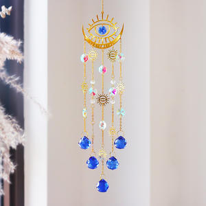 Cristal Suncatchers Boho Decoração Pendurada Sun Moon Window Ornamento Evil Eye Sun Catchers <span class=keywords><strong>Prism</strong></span> <span class=keywords><strong>Rainbow</strong></span> Maker Presente Dia Dos Namorados - Product Image 1