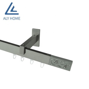 Hiện đại rèm nhà theo dõi mới phong cách Châu Âu trần gắn điều chỉnh kim loại nhỏ đường sắt vuông - Product Image 2