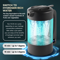 Bouilloire basse fréquence riche en hydrogène Bouteille d'eau à hydrogène SPE PEM Technology 2L Capacité Smart Water Generator Cup