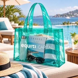 Sac à main en PVC transparent personnalisable, sac fourre-tout en plastique transparent en gros avec coutures renforcées, sac de shopping grande capacité - Product Image 6