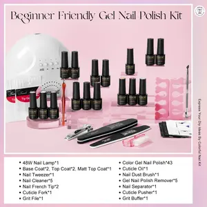ROSALIND nail supplies kit manicure professionale 45 colori 5ml gel polish e strumenti per unghie set manicure di alta qualità per il commercio all'ingrosso