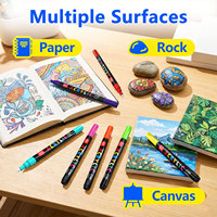 ZIBEEF 24 couleurs différentes, marqueurs artistiques pour enfants et adultes, ensemble de livres de coloriage DIY, emballage