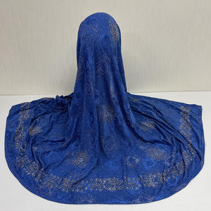2023 produits chauds fantastique Bawal coton Voile Tudung Jacquard écharpe en gros Hijab écharpe avec strass - Product Image 3