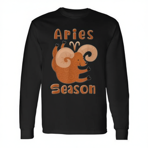 Camiseta de manga larga con dibujo del zodiaco de la temporada de Aries - Product Image 2