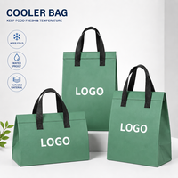 Sac isotherme réutilisable en non-tissé avec doublure en aluminium, pliable, pour le stockage alimentaire, OEM ODM