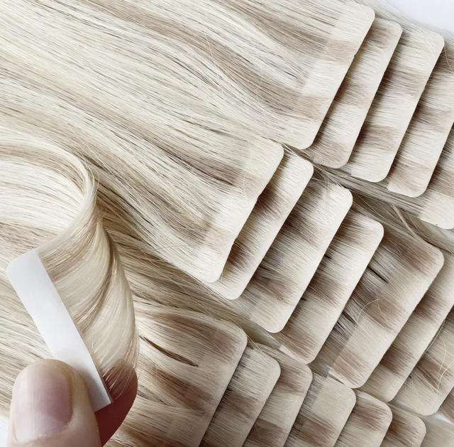 100% real hair seamless tape wig, top-notch Russian hair root extensions