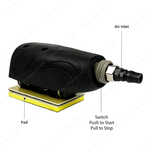 Lijadora Neumática de Perfil Recto de 6000 RPM para Madera/Metal, Pulidora de Muebles, Lijadora Cuadrada para Papel de <span class=keywords><strong>Lija</strong></span> de 6000 RPM para Madera - Product Image 2