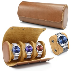Vente en gros <span class=keywords><strong>1</strong></span> 2 3 fentes montre-bracelet étui de voyage caja para reloj montre en cuir de luxe portable personnalisée porte-rouleau boîtes étuis <span class=keywords><strong>pour</strong></span> hommes - Product Image 4